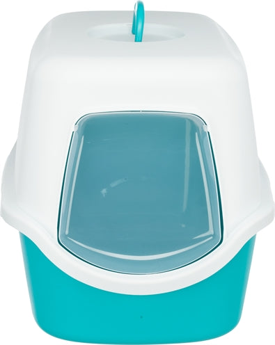 Load image into Gallery viewer, Trixie Kattenbak vico turquoise wit

