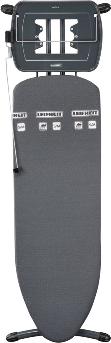 Leifheit strijkplank air board express m solid - 120x38 cm - geschikt voor stoomgenerator - zwart