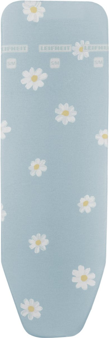 Leifheit strijkplankovertrek - cotton classic - s m - lichtblauw bloemen