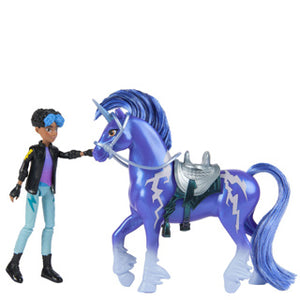 Unicorn academy - rory storm-set met 2 rijaccessoires en haarstyler - poppen en eenhoornspeelgoed