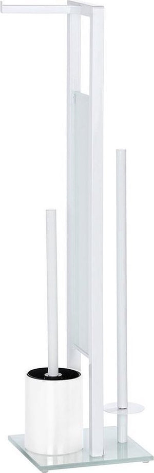 Wenko toiletbutler rivalta wit - toiletborstel met houder, toiletrolhouder en reserverolhouder vrijstaand