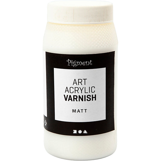 Creativ company art acrylic vernis, mat transparant, wit, 500 ml 1 doosje