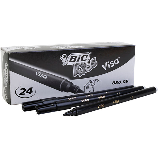 Https: www.cchobby.nl bic-visa-fijne-marker-lijndikte-0-7-mm-zwart-24-stuk-1-doos