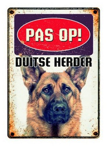 Plenty gifts Waakbord blik duitse herder