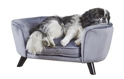 Load image into Gallery viewer, Enchanted pet Enchanted hondenmand sofa romy pewter grijs
