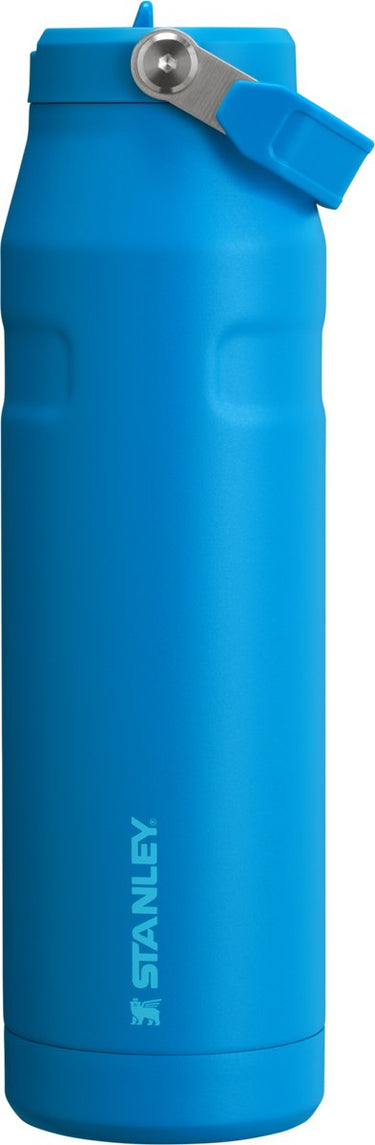 Stanley flip straw 2.0 waterfles met rietje 1.06l - 15 uur koud - 3 dagen koud met ijs - roestvrijstalen drinkfles - bpa vrij - lekvrij - vaatwasserbestendig - azure