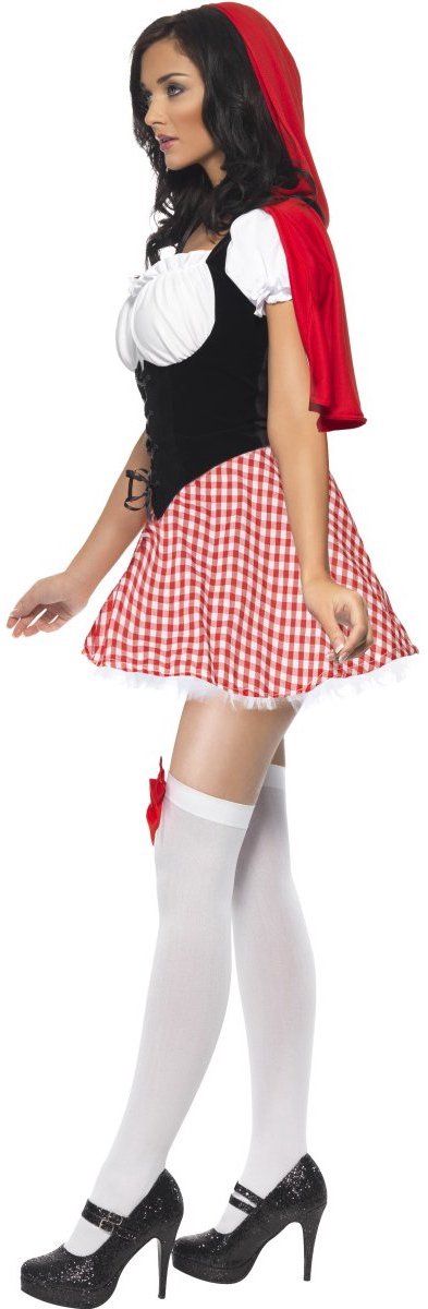 Smiffys sexy rood kapje outfit - maatkeuze: maat m