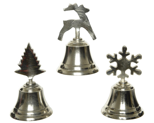 Decoris klok aluminium 3ass snowflake - tree - reindeer