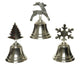 Decoris klok aluminium 3ass snowflake - tree - reindeer