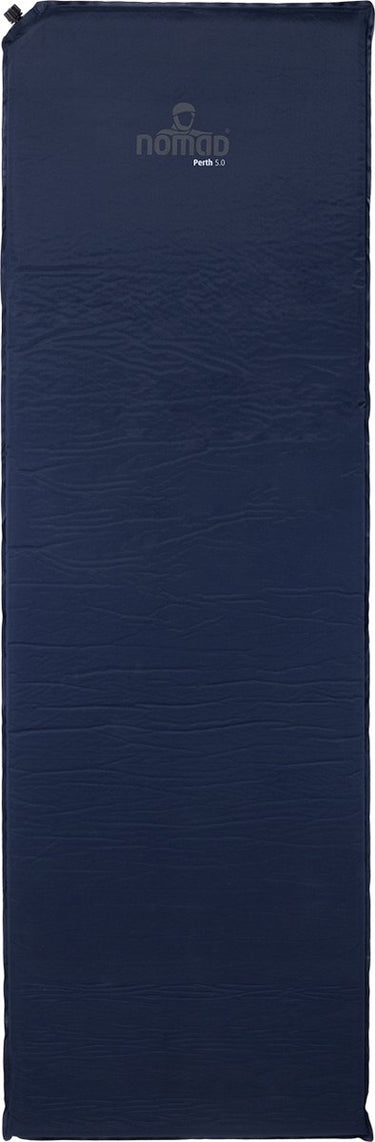 Nomad ® perth 5.0 slaapmat zelfopblazend | 198 x 63 | 5 cm dikte | blauw | comfortabel kamperen | incl hoes