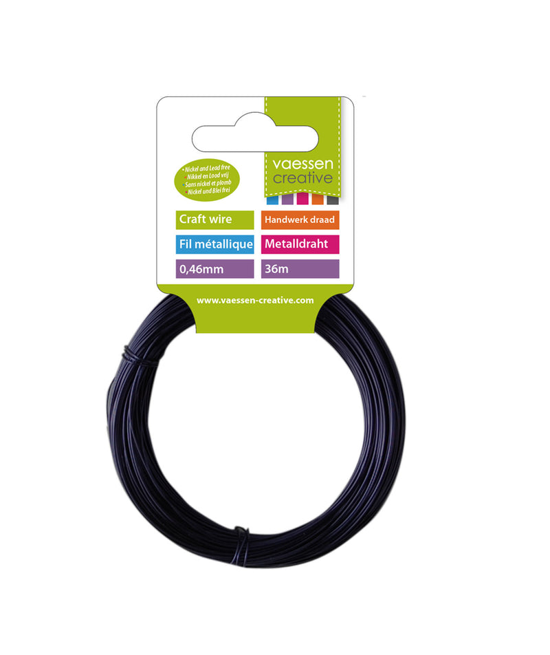 Load image into Gallery viewer, Vaessen creative • craft wire 36m 0,46mm zwart
