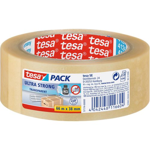Verpakkingstape tesapack pvc transparant