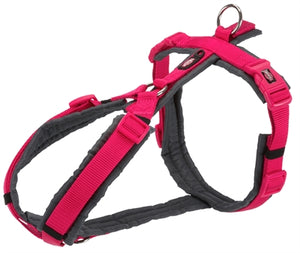 Trixie hondentuig premium trekking fuchsia grijs