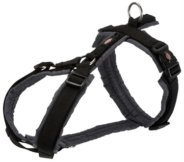 Trixie hondentuig premium trekking zwart grijs