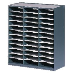 Sorteerstation fast paperflow 67.4x54.8x79.1cm grijs antraciet 36 voor a4