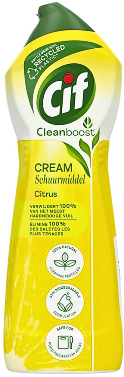 Merkloos sans marque cif - cream schuurmiddel - citroen