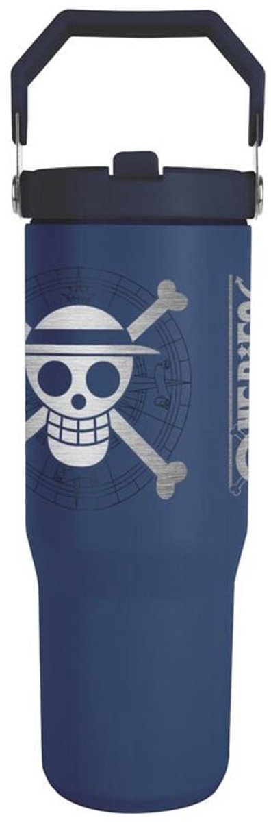One piece straw hat crew drinkfles unisex drinkfles - blauw - standard