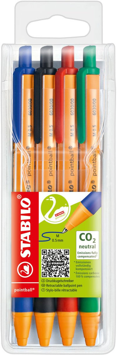 Stabilo pointball balpennen - 4dlg.