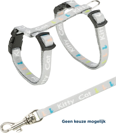 Load image into Gallery viewer, Trixie kittentuig junior met riem kitty cat assorti
