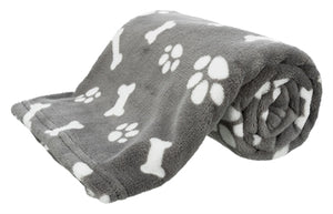 Trixie hondendeken kenny fleece bot pootjes grijs