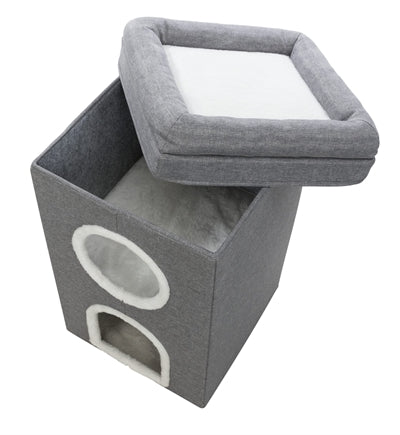 Afbeelding laden in galerijviewer, Trixie krabpaal cat tower saul grijs
