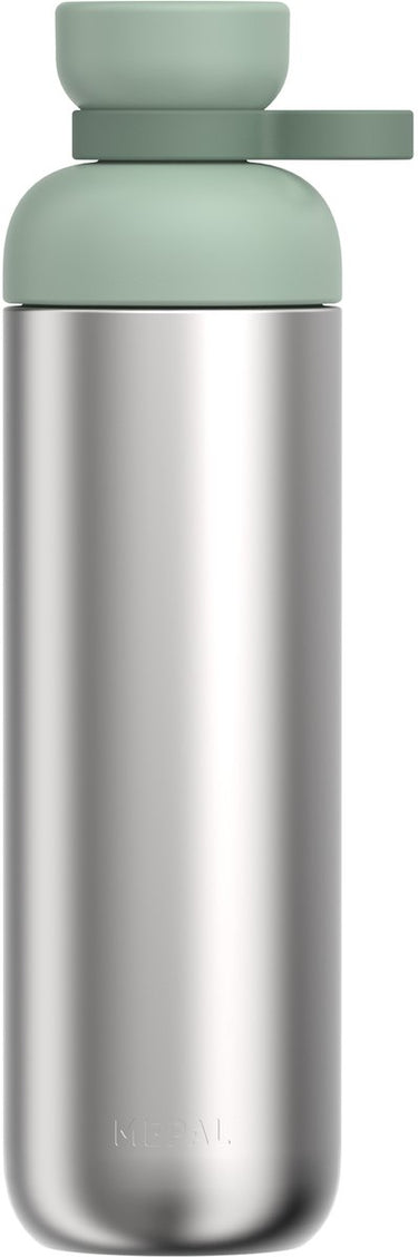Mepal waterfles roestvrij staal vita - 900 ml - 2 openingen voor extra drinkgemak - drinkfles rvs - nordic sage