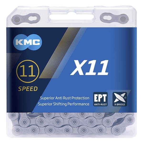 Afbeelding laden in galerijviewer, KMC X11 EPT Fietsketting - 118 schakels - Grijs
