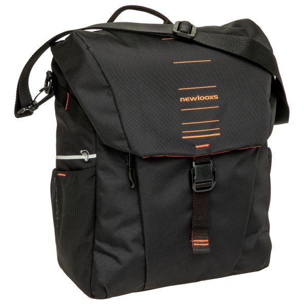 Afbeelding laden in galerijviewer, Newlooxs tas new looxs vigo enkel | zwart oranje | 20l
