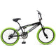 Royal bmx fiets -bugatti tornado freestyle 20 inch - mat zwart met groene banden