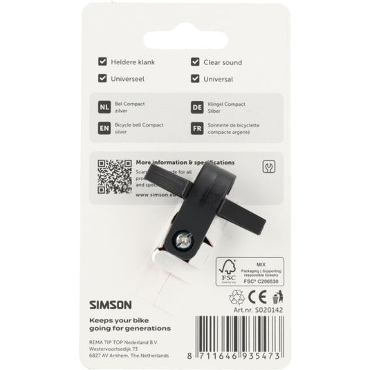 Simson bel compact zilver