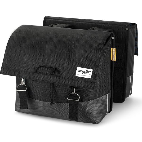 Load image into Gallery viewer, Urban Proof 40L dubbele fietstas zwart grijs
