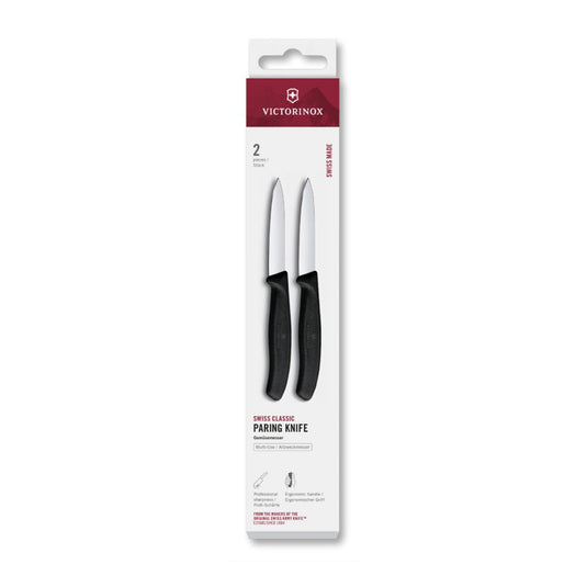Victorinox schilmesje 2 stuks zwart glad spits 8cm