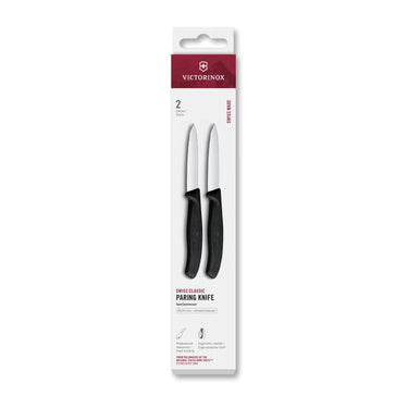 Victorinox schilmesje 2 stuks zwart glad spits 8cm