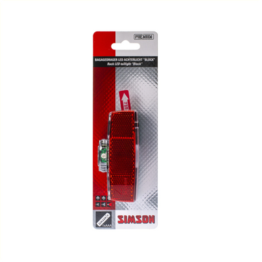 achterlicht Block led batterij bagagedrager rood