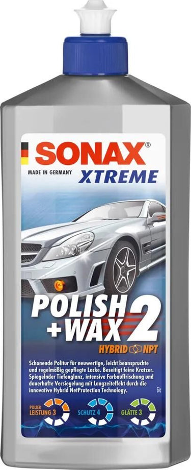Sonax autopoetsmiddel xtreme polish+wax 2 hybrid npt polish wax 2 nanopro xtreme 500 ml