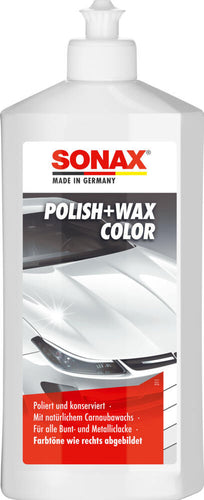 Sonax auto polijstmiddel polish wax color nanopro color polish + wax white