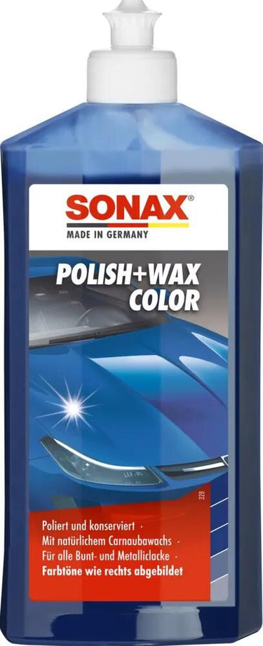 Sonax autopoetsmiddel polish wax color nanopro color polish + wax blue