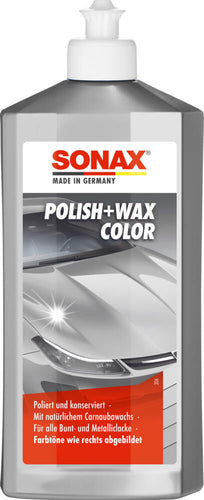 Sonax auto polijstmiddel polish wax color nanopro color polish + wax silver gray