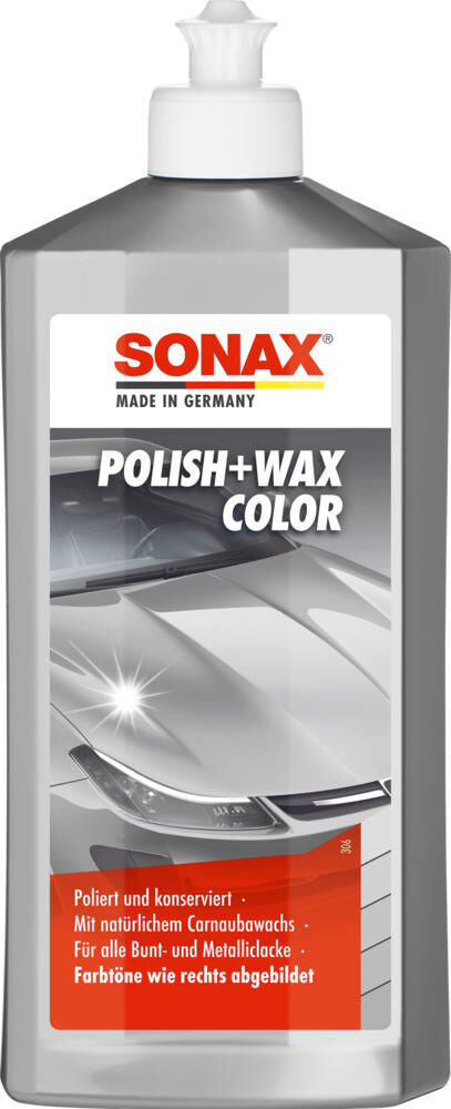 Sonax auto polijstmiddel polish wax color nanopro color polish + wax silver gray