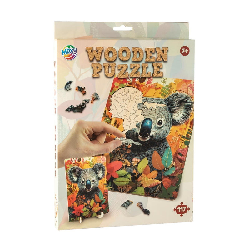 Load image into Gallery viewer, Moxy houten puzzel koala unieke vormen
