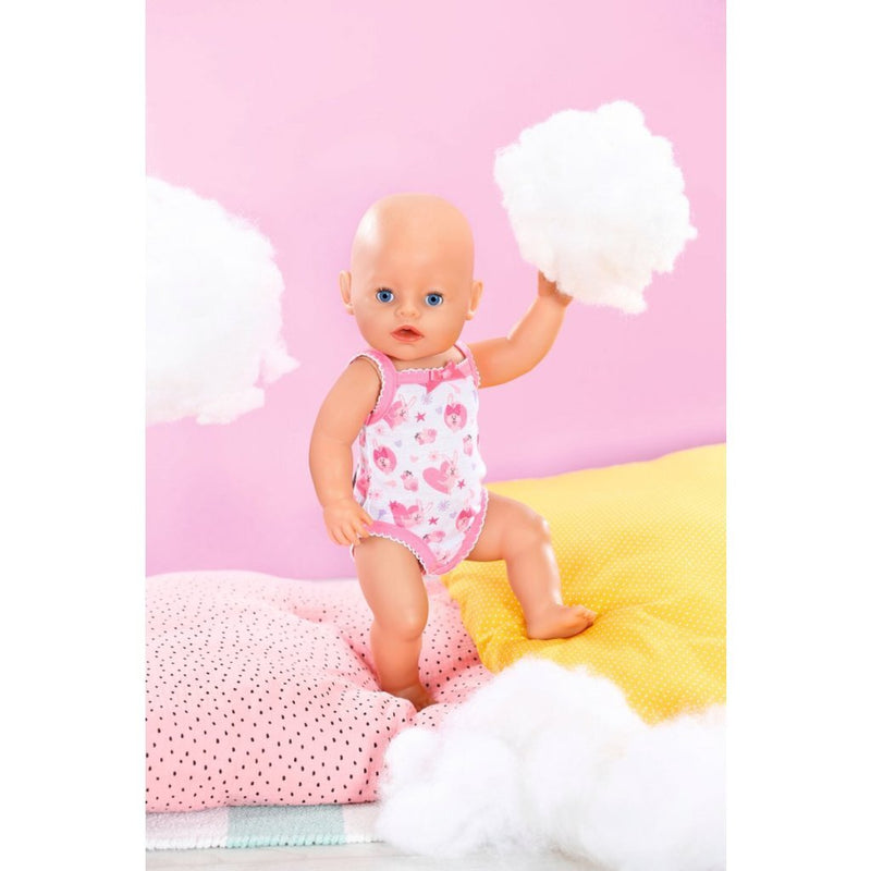 Load image into Gallery viewer, Baby born rompertje 43 cm roze wit
