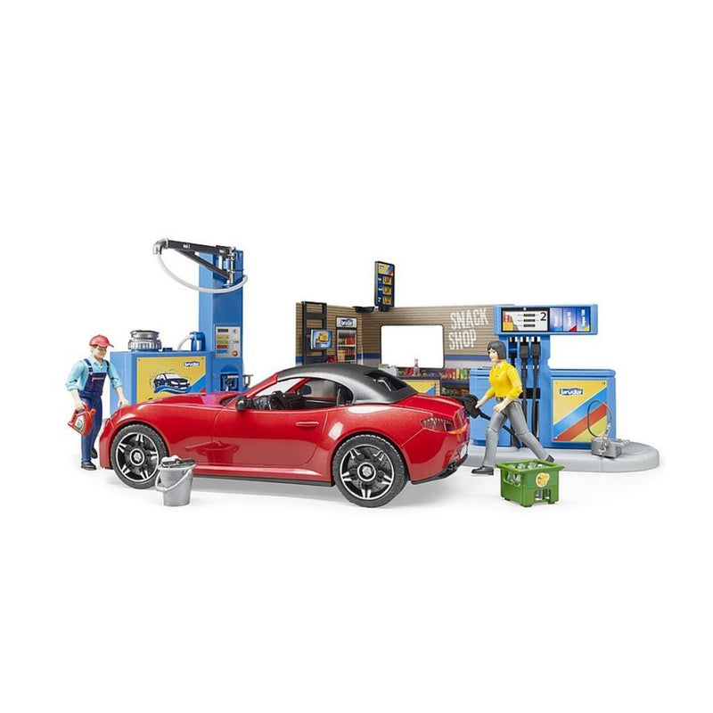 Load image into Gallery viewer, Bruder Bworld Tankstation en Carwash
