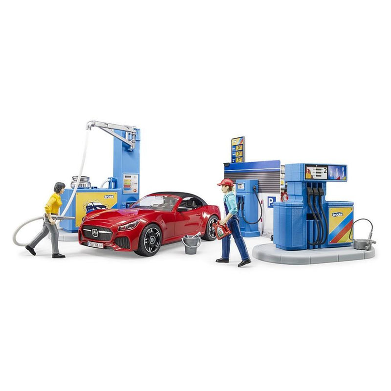 Load image into Gallery viewer, Bruder Bworld Tankstation en Carwash
