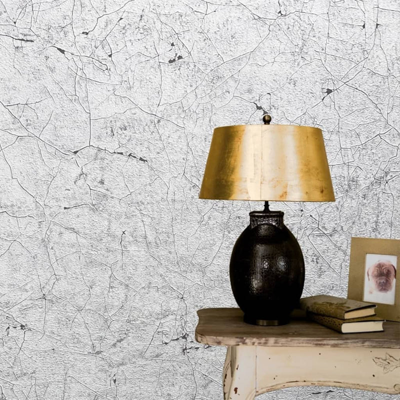 Load image into Gallery viewer, Noordwand Noordwand Behang Vintage Deluxe Stucco Crackle grijs
