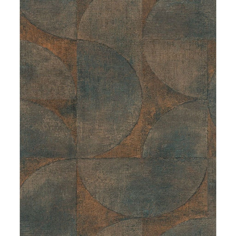Load image into Gallery viewer, Noordwand vintage deluxe behang graphic circle groen en bruin

