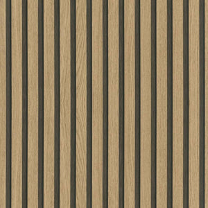 Noordwand behang botanica wooden slats bruin en eikenkleurig