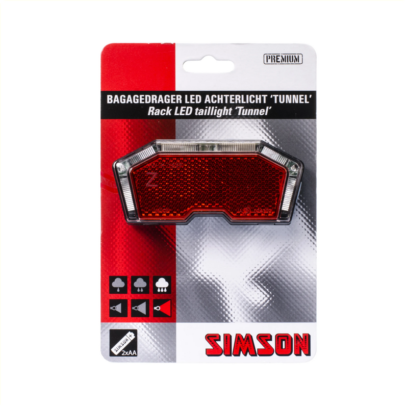 Load image into Gallery viewer, Simson batterij bagagedrager achterlicht tunnel 3 led auto
