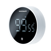 Westmark ronde kookwekker – digitale timer met magneet, instelbaar tot 99 minuten en 55 seconden, ideaal als keukenwekker of voor sport – stil en hoorbaar alarm, 10992260