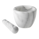 Westmark vijzel met stamper van marmer, hoog, binnendiameter: ca. 7,5 cm, gourmet, wit grijs, 69592260