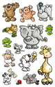 Avery av-53193 papieretiket z-design kids pakje a 3 vel dieren